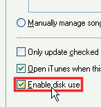 The checkbox "Enable disk use"